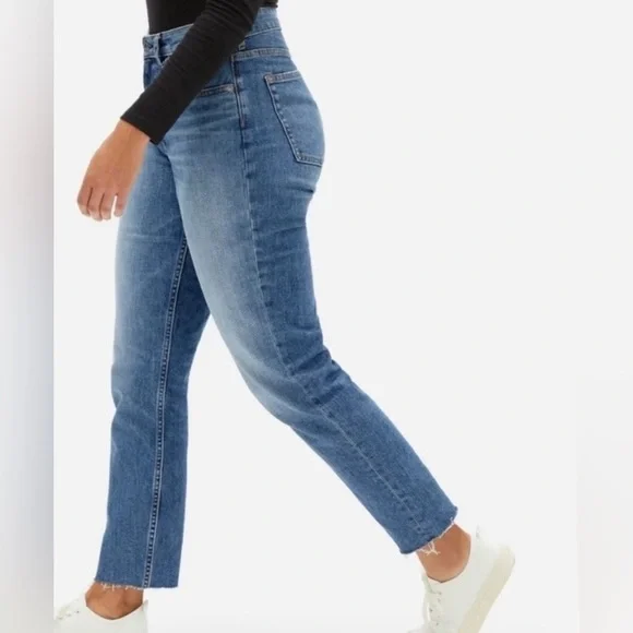 Everlane The Cheeky Jean Raw Hem Size 32 Crop - Picture 1 of 4